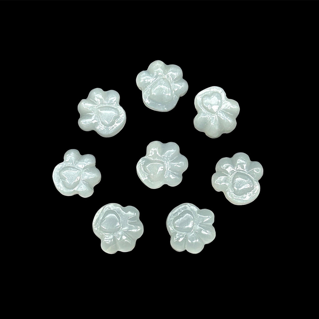 Natural White Moonstone Dog Paw Carving, AAA+ Quality Gemstone Paw Carving, 13 MM Little Paw Charm, Gift For Dog Lover, Dog Pendant For Gift