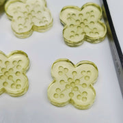 1,2,3,4 Pcs Natural lemon quartz Hand Carved Flower Shape, Carved Flower Shape Gemstone For Jewellery, Flower Shape Gemstone, 14mm