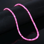 Load image into Gallery viewer, Flashy Pink Lavendar Ethiopian Opal Beads Necklace, Ethiopian Opal Faceted Rondelle Bead Necklace, 4 MM Welo Opal Rondelle, Bridesmaid Gifts