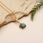 Load image into Gallery viewer, Pretty Labradorite Star Pendant, Gift For Girls, 10 MM Faceted Star Pendant/Necklace, Gift For Her, Star Shape Gemstone Jewelry For Gift