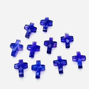 1,2,3,4,5 pcs Natural Amethyst Cross Shape Gemstone Beads, Amethyst Faceted Cross Gemstone Beads, Holy Beads For Jewelry & Carfts 15X10 MM