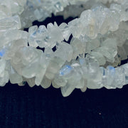 100% Natural Rainbow Moonstone Chip Beads 16 Inch Strand, Natural Moonstone Gemstone, Natural Crystal Beads Strand, 5-7 mm (Approx)
