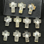 Load image into Gallery viewer, Natural Golden Rutile Cross Shape Beads ~ Rutile Carvigs Gemstone Beads ~ Faceted Golden Rutile Beads ~ 15 MM Cross Charm Beads ~ Holy Cross