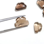 Load image into Gallery viewer, Carved Smokey Quartz Clouds Shape Beads, Natural Smokey Quartz Smooth Cloud Shape Beads, Cloud Gemstone Charms, 12 MM Loose Briolettes