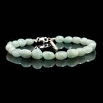 Load image into Gallery viewer, Natural Aquamarine Smooth Tumble Beads Bracelet, Aquamarine Nuggets Shape Beads Bracelet, Jewelry Gifts, March Birthstone Gifts