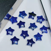 AAA Natural Lapis Lazuli Star Briolettes, Blue Lapis Carve Faceted Star Beads, Loose Star Gemstone Charms, Healing Lapis Star Beads, 10 MM