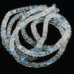 Load image into Gallery viewer, Supreme Quality RAINBOW MOONSTONE Faceted Rondelle Beads, Natural Rainbow Moonstone Beads, Flashy Rainbow Beads, 10'' Jewelry Making Beads