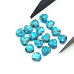 Load image into Gallery viewer, Tiny Copper Turquoise Heart Shape Beads, AAA Turquoise Faceted Heart Shape Briolette's, AAA Hand Carved Heart Charm, 8 MM, Heart Craft Beads