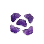 Load image into Gallery viewer, Carved Amethyst Butterfly Beads: Natural Gemstone Charms (11x18mm)