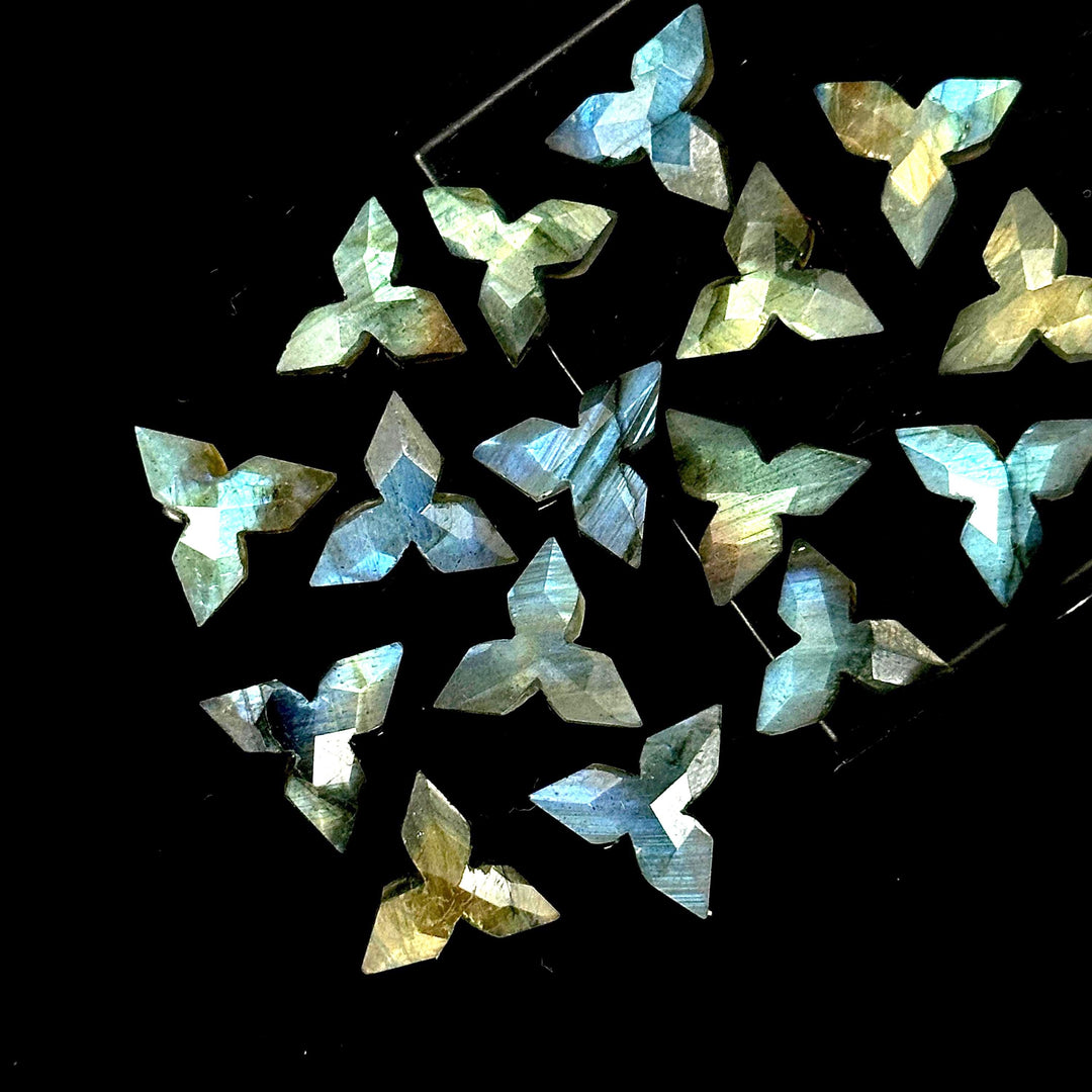 Flashy Labradorite Ninja Star Carving Beads, Labradorite Ninja Star Shape Gemstone Beads, 12 MM Jewelry Making Star Shape Briolette Beads