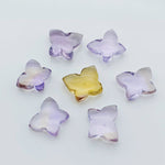 Load image into Gallery viewer, Natural Ametrine Butterfly Shape Gemstone Beads, Hand Carved Smooth Butterfly Briolettes Beads, Fancy Carving Beads, 13X9-14X10 MM