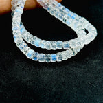 Load image into Gallery viewer, Supreme Quality RAINBOW MOONSTONE Faceted Rondelle Beads, Natural Rainbow Moonstone Beads, Flashy Rainbow Beads, 10'' Jewelry Making Beads