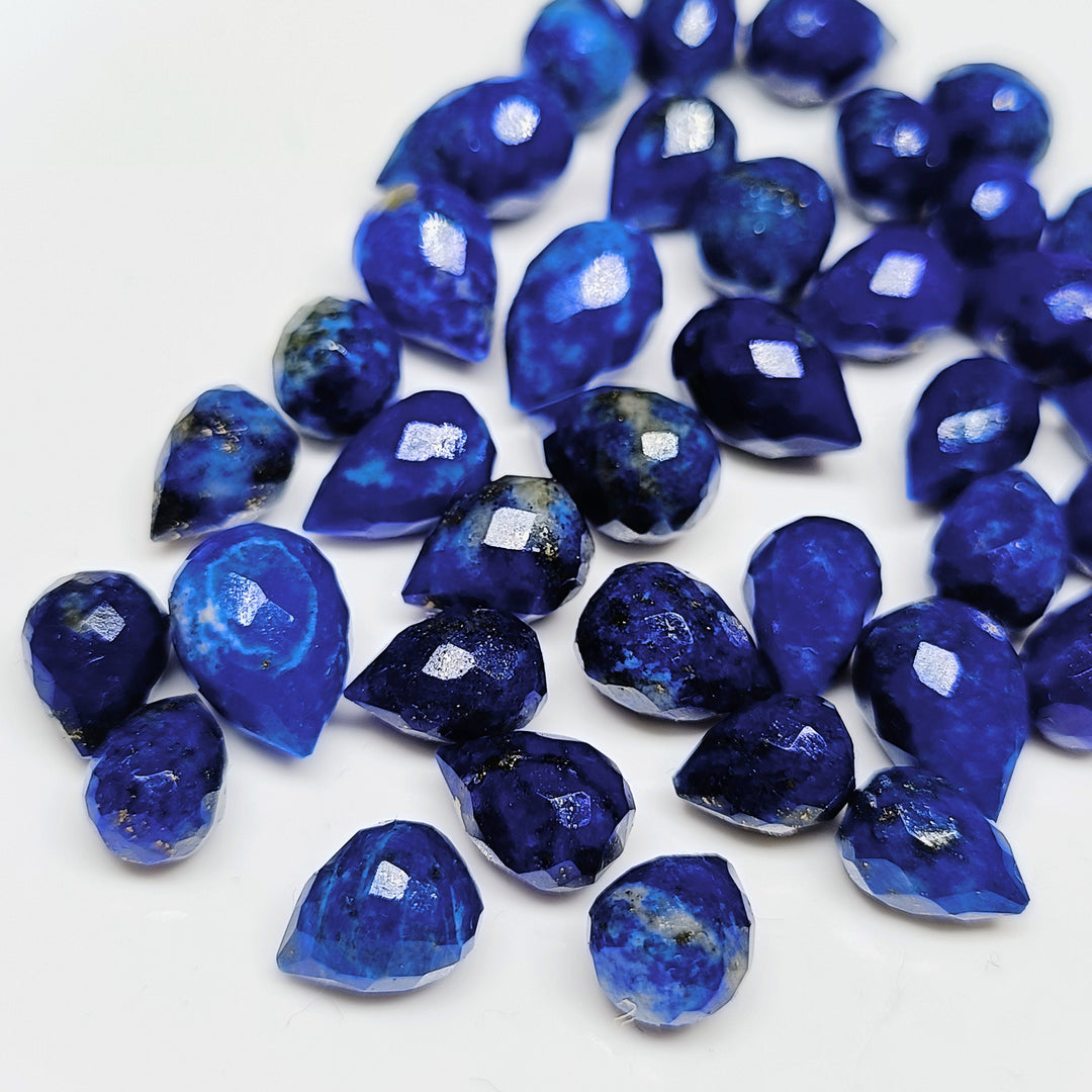 2,3,4,5,6 pcs 100% Natural Lapis Lazuli Drop Shape Gemstone, Natural Drop Shape Gemstone, Gemstone for Jewlery, 3X5- 7X4.5 mm (Approx)