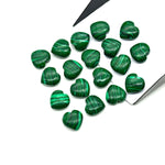 Load image into Gallery viewer, AAA Malachite Smooth Heart Shape Beads, Hand Carved Plain Malachite Heart Charms, Green Malachite Wholesale Loose Gemstone for Jewelry 8 MM