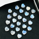 Load image into Gallery viewer, 2,3,4,5,6 pcs Natural Rainbow Moonstone Smooth Heart Shape Briolette's ~ 8 MM Loose Carving Gemstone For Jewelry Making ~ Hand Carved
