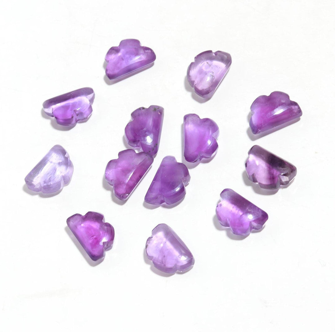 AAA Purple Amethyst Clouds Shape Beads, Natural Amethyst Smooth Cloud Shape Stones, Carved Amethyst Cloud Charms, 12 MM, Loose Briolettes