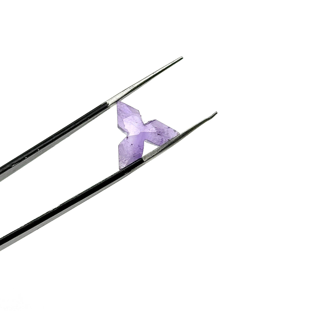 Purple Amethyst Ninja Star Shape Gemstone, Hand Carved Star Shape Beads for Jewelry Making, Faceted Briolette's, Healing Crystals, 12 MM