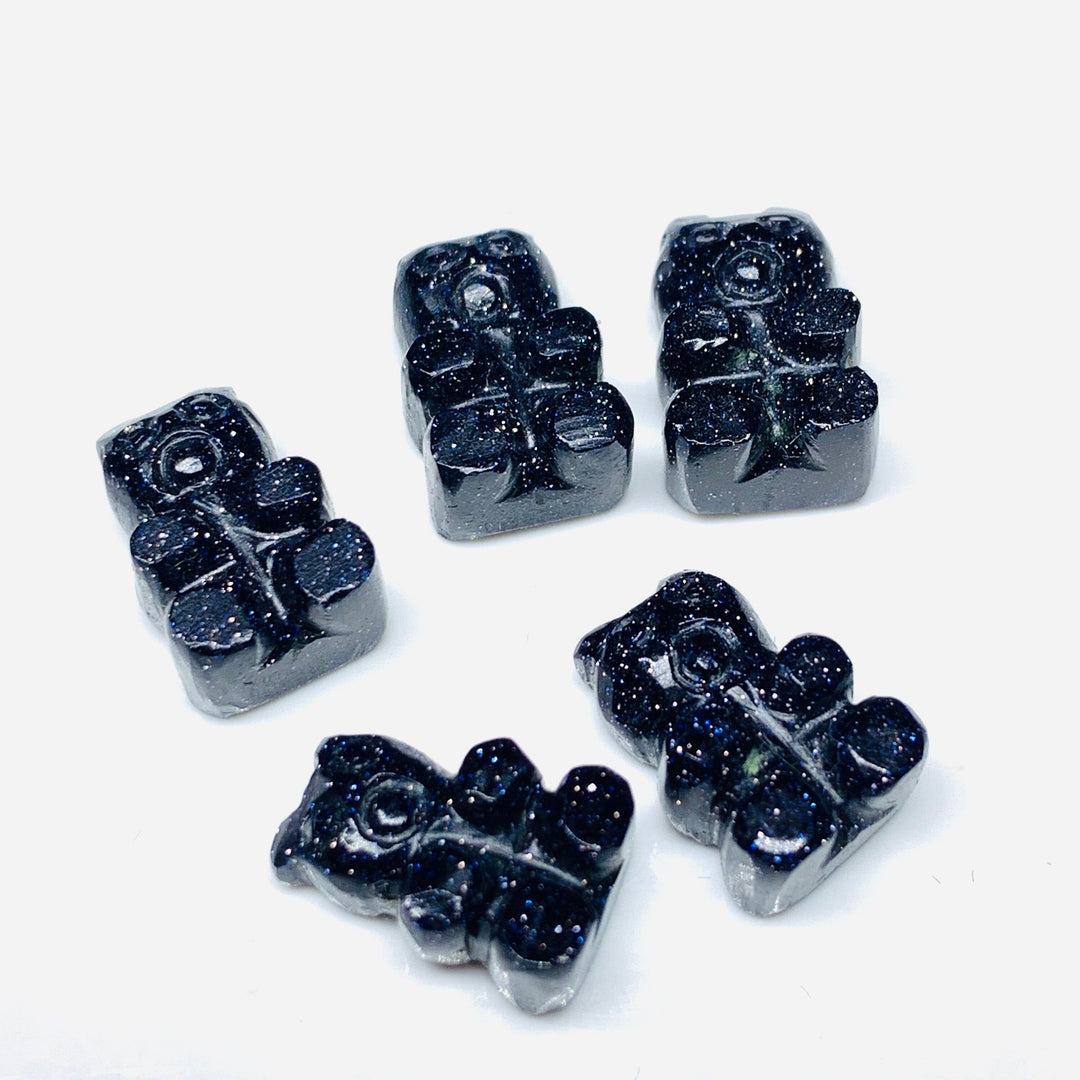 Black Sunstone Hand Carved Teddy Shape Beads, Sunstone Teddy Shape Carving Loose Gemstone Beads for Jewlery, Sunstone Gemstone Bead, 12X8 MM