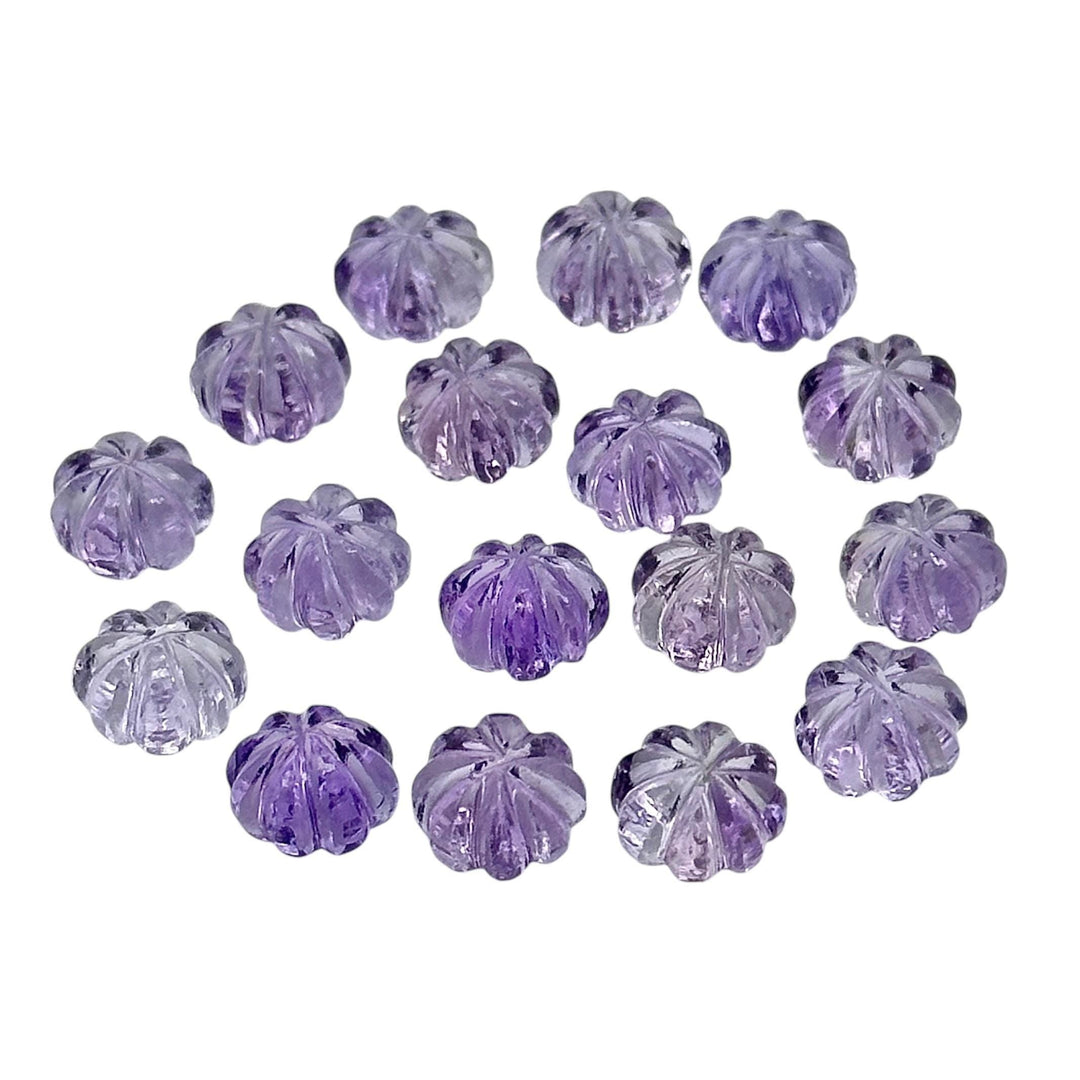 Superb Quality Pink Amethyst Melon Shape Beads, Hand Carved Pumpkin Shape Gemstone Beads, 6X8 MM Natural Amethyst Beads For Jewelry & Craft