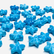 Floral Stars, Blue Turquoise Hand Carved Star Shape Briolettes, Turquoise Carved Star Shape Beads for Jewelry Making, Star Beads 10 MM