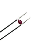 Load image into Gallery viewer, Faceted Ruby Corundum Drop Shape Beads, AAA Red Ruby Teardrop Beads, Hand Carved Gemstone Beads, 6X8 - 7X9 MM, Earring Making Red Dyed Beads