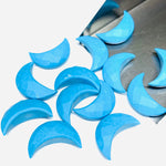 Load image into Gallery viewer, 2,3,4,5 Pcs Amazing Blue Turquoise  Faceted Hand Carved Moon Shape Briolettes, Carved Moon Shape Gemstone For Jewellery, Briolettes 17 mm