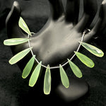 Load image into Gallery viewer, Green Chalcedony Long Drop Shape Briolette's, Faceted Teardrop Beads, 7X30 mm Green Color Drops For Earring Making, Matched Pairs