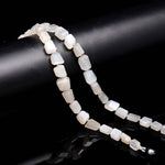 Load image into Gallery viewer, Natural White Moonstone Faceted Tumble Gemstone Beads ~ 5X7-6X8MM AAA Moonstone Nuggets Shape Beads ~ 8" Strand Jewelry Making Beads