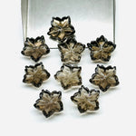 Load image into Gallery viewer, 2,3,4,5pcs 100% Natural smokey quartz Flower Shape Carved Gemstone, Flower Shape Carving, Carved Gemstone For Jewelry 14mm