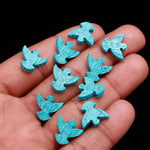 Load image into Gallery viewer, Turquoise Dove Bead, Hand Carved Bird Gemstone, Jewelry Making (12X13 MM) 1 pc