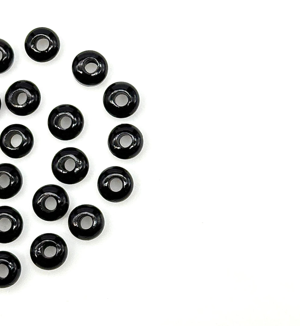 Super Cute AAA Black Onyx Donut Shape Beads, Natural Black Onyx Donut Carving Stone, Loose Donut Shape Charm Beads, Energy Healing Stone 6MM