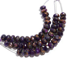 Load image into Gallery viewer, AAA Copper Amethyst Faceted Beads, Copper Amethyst Faceted Rondelle Beads, 9-10 MM Healing Gemstone Beads for Jewelry, Amethyst Loose Beads