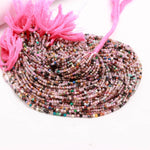 Load image into Gallery viewer, Multi Disco Gemstone Round Beads, Mix Stone Faceted Micro Beads, 3 MM Beads for Jewelry Making, 13 Inches, Loose Faceted Beads