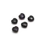 Load image into Gallery viewer, AAA Black Onyx Little Heart Beads, Natural Black Onyx Faceted Heart Shape Briolette's, Hand Carved Gemstones, Jewelry Making Beads 8 MM