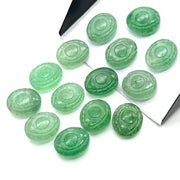 Natural Green Strawberry Evil Eye Shape Briolettes, AAA Quartz Eye Shape Carved Beads, Evil Eye Hand Carved Gemstone Beads, 12 MM, Eye Charm