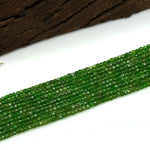 Load image into Gallery viewer, Natural Chrome Diopside Box Shape Beads, Dark Green Chrome Gemstone Beads, 2 MM Cube Shape Faceted Beads for Jewelry Making, 13 Inch Strand