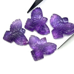 Load image into Gallery viewer, AAA Purple Amethyst Eagle Shape Carved Stone, Natural Amethyst Hand Carved Eagle Shape Gemstone, Jewelry Making, Bird Shape Carving, 30 MM