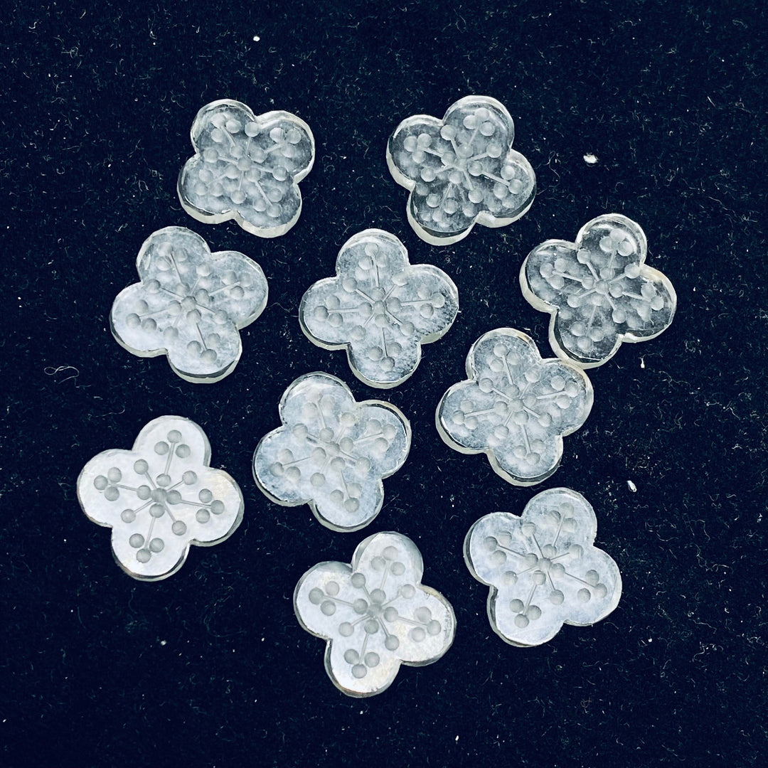 1,2,3,4 Pcs Natural crystal quartz Hand Carved Flower Shape, Carved Flower Shape Gemstone For Jewellery, Flower Shape Gemstone, 14mm