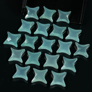 Blue Chalcedony Ninja Star Shape Carving Beads, Ninja Star Shape Gemstone Beads, 11X15 MM Jewelry Making Star Shape Briolettes, Charm Beads