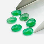Load image into Gallery viewer, 2,3,4,5pcs A-one Quality green strawberry freeform Rosecut, faceted rosecut, gemstone for jewelry, jewelry making rosecut 10X14 mm