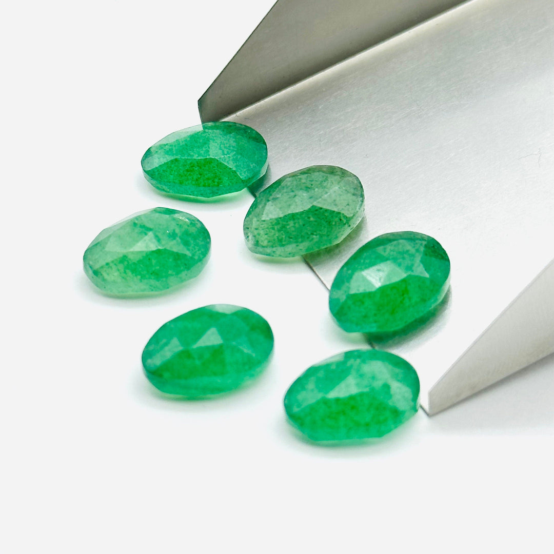 2,3,4,5pcs A-one Quality green strawberry freeform Rosecut, faceted rosecut, gemstone for jewelry, jewelry making rosecut 10X14 mm