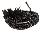 Genuine Black Spinel Box Shape Beads, AAA Black Spinel Gemstone Beads, 12 Inches Cube Shape Faceted Loose Beads for Jewelry Making, 3 MM
