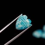 Load image into Gallery viewer, Blue Mohave Turquoise Fish Shape Beads ~ Carved Mohave Turquoise Fish Gemstone Charms ~ Jewelry Making Loose Beads, 15X18 MM