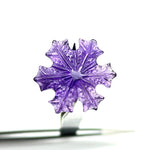Load image into Gallery viewer, Dazzling Amethyst Snowflakes, 1 pc Natural Amethyst Snowflake Crystals, 27 MM Handmade Snowflake Carvings, Hand Carved Gemstone For Jewelry