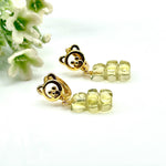 Load image into Gallery viewer, Cute Teddy Bear Earrings, Lemon Quartz Carved Gummy Bear Earrings For Girls, Bridesmaid Gift, Anniversary Gift For Her, Handmade Jewelry