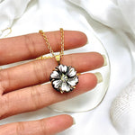 Load image into Gallery viewer, Gorgeous Carved Pearl Flower Pendant, Coffee Pearl Flower Necklace, Party Wear Pearl Necklace, 18 mm Flower, Wedding &amp; Bridesmaid Necklace