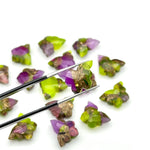 Load image into Gallery viewer, Neon UV Light Beads, Neon Green &amp; Purple Copper Turquoise Butterfly Beads, Faceted Butterfly Gemstone, Neon Turquoise Carving Beads 14x10 MM