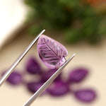Load image into Gallery viewer, Purple Amethyst Leaf Shape Beads, Carved Amethyst Leaf Shape Gemstone Briolettes, Leaves Beads, 17 MM Loose Leaf Charms, February Birthstone