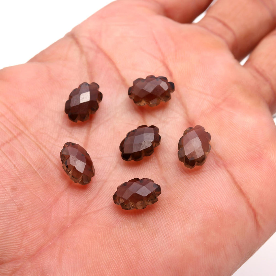 AAA Smokey Quartz Clouds Shape Beads, Natural Smokey Quartz Faceted Cloud Shape Beads, Carved Cloud Gemstone Charms, 12 MM Loose Briolettes