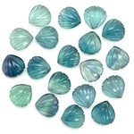 Load image into Gallery viewer, Natural Green Fluorite Seashell Shape Beads, AAA Fluorite Shell Briolette's, Shell Carving Gemstones For Jewelry 12 mm, Shell Charms Beads